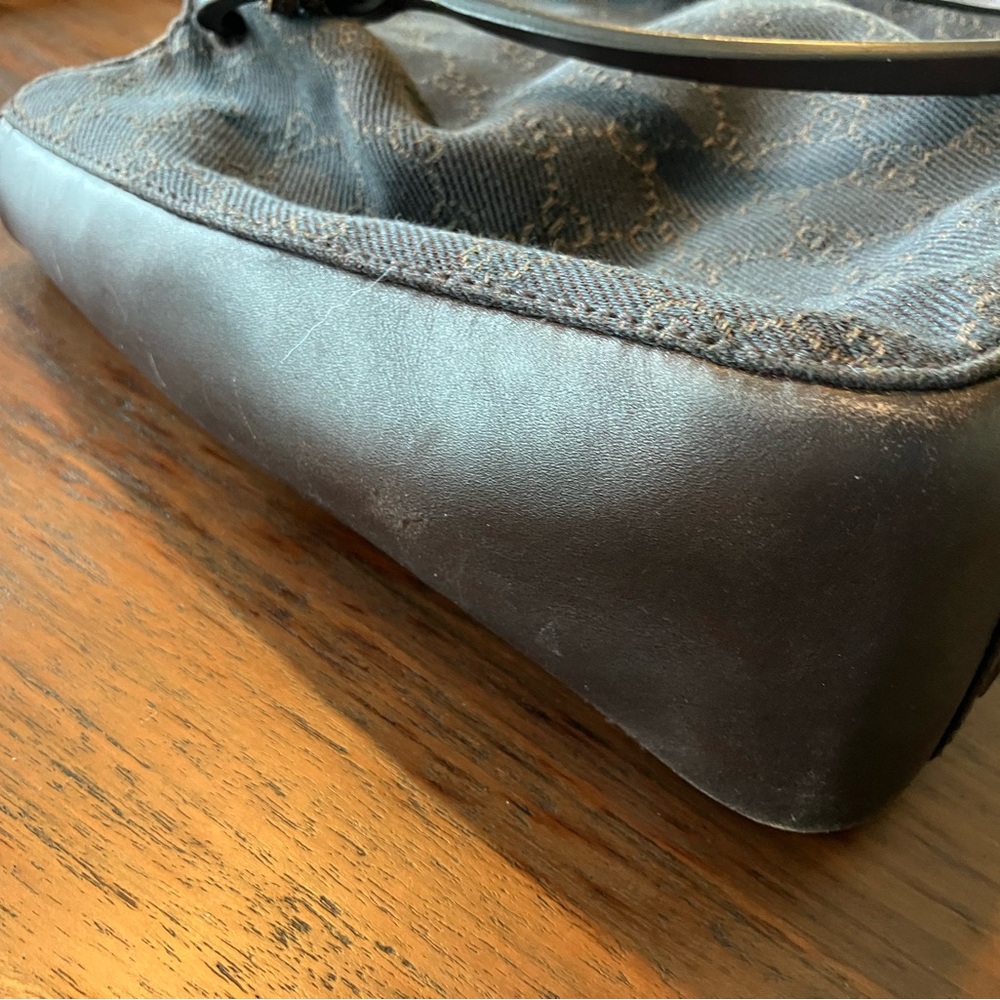 Gucci Brown DENIM Signature Tote with Pouch WITH COA - Picture 9 of 14